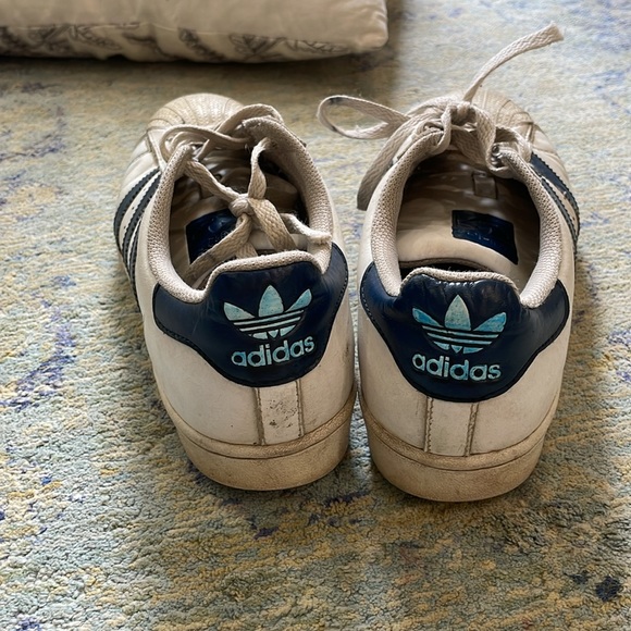 Blue and White Adidas Superstars - Picture 2 of 5
